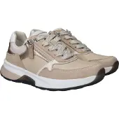 Gabor ROLLINGSOFT Damenschuhe - bequeme Schnür- Halbschuhe beige