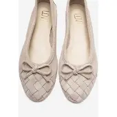 Forever & Always Nopos Leder Cap-Toe Ballerina