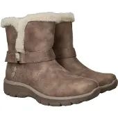 SKECHERS Slip-Ins Relaxed Fit Enkellaarsjes Plat - Taupe - Maat 36