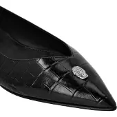 Philipp Plein Asymmetric Ballerina Flats Skull