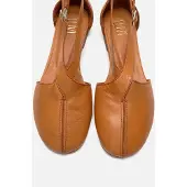 Forever & Always Fable Leder Ballerina mit Seitlichem Ausschnitt