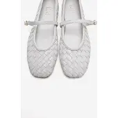 Forever & Always Yevora Leder Geflochtener Riemen Ballerina