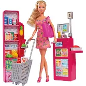 Simba Steffi Doll im Supermarkt-Einkaufsladen