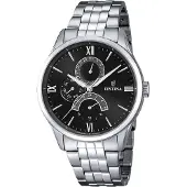 Festina Herren-Armbanduhr Retrograde Analog Quarz Edelstahl silber UF16822/4