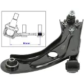 Moog Querlenker, Radaufhängung PE-WP-14685 Vorderachse, links, vorne