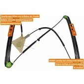 VAICO V10-6387 Elektrischer Fensterheber Vorne Rechts für AUDI A3 Sportback (8PA) A3 Schrägheck (8P1)