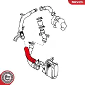 ESEN SKV 24SKV988 Turbo Ladeluftschlauch für TOYOTA AVENSIS Kombi (T25) COROLLA Verso (ZER, ZZE12, R1) COROLLA (ZZE12, NDE12, ZDE12) AVENSIS (T25)