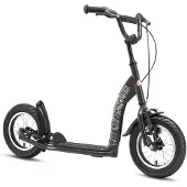 Bikestar Tretroller Kinderroller ab 6 - 7 Jahre | 12 Zoll Sport Edition | Schwarz (matt)