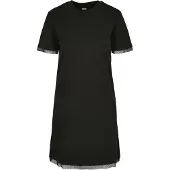 Urban Classics A-Linien-Kleid "Damen Ladies Boxy Lace Hem Tee Dress" 1 Stk. tlg.