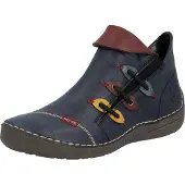 Rieker Stiefelette Schlupfboots, Slipper mit bunten Applikationen seitlich