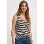 Street One Stricktop Sommertop, tiefer Rundhalsausschnitt, Viskosemx