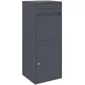 vidaXL Paketdrop-Box mit Speicher Anthrazit 41 x 38 x 103 cm Stahl