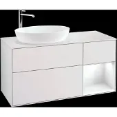 Villeroy & Boch V&B Waschtischunterschrank Finion 120cm, Pl w m, Rg glo wh. Lac, wh. m Lac