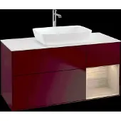 Villeroy & Boch V&B Waschtischunterschrank Finion 120cm, Abd.-Pl. wh. m, Reg Oa ven, Peo m