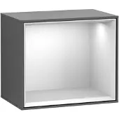 Villeroy & Boch Villeroy und Boch Finion Regalmodul F580MTGK 41,8x35,6x27cm, Regal White Matt, Anthracite matt
