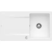 Villeroy & Boch Keramikspüle 33352FRW, Siluet 50 flat Flächenbündige Spüle - inkl.