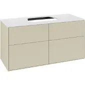 Villeroy & Boch Finion Waschtischunterschrank, 4 Auszüge, 1200x603x501mm, Glass White Matt, F38100HJ