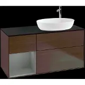 Villeroy & Boch V&B Waschtischunterschrank Finion 120cm, Pl bla m, Reg Oli. m Lac, wal ven