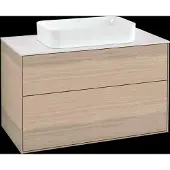 Villeroy & Boch V&B Waschtischunterschrank Finion 100x60,3x50,1mm, Gl. wh. m, Oak Veneer