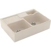 Villeroy & Boch V&B Spülstein-Doppelbecken Restesch., m Abl., Hand., ivory C-plus