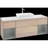 Villeroy & Boch V&B Waschtischunterschrank Finion 160cm, Pl wh. m, Reg Oli. m Lac, Oa ven