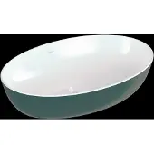 Villeroy & Boch Artis Aufsatzwaschbecken, oval, ohne Überlauf, 610x410mm, 419861BCS7, Farbe: Forest