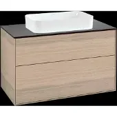 Villeroy & Boch V&B Waschtischunterschrank Finion 100x60,3x50,1mm, Gl. bla m, Oak Veneer