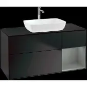 Villeroy & Boch V&B Waschtischunterschrank Finion 120cm, Pl b m, Reg Oli. m Lac, bla m Lac