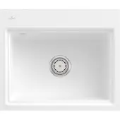 Villeroy & Boch Keramikspüle 33661FRW, Subway Style 60 S Flat Flächenbündige Spüle - inkl.