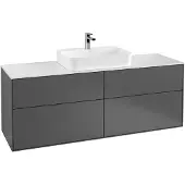 Villeroy & Boch V&B Waschtischunterschrank Wandbeleuchtung Finion 160x60,3cm, EM, Pl wh. m, Anthrac. m