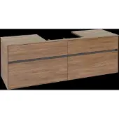 Villeroy & Boch Collaro Waschbeckenunterschrank, 4 Auszüge, Waschbecken mittig, 1600x548x500mm, C02500RH