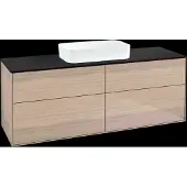 Villeroy & Boch V&B Waschtischunterschrank Finion 160x60,3x50,1cm, Gl. bla m, Oak Veneer