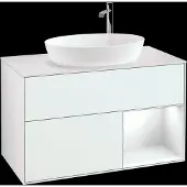 Villeroy & Boch V&B Waschtischunterschrank Finion 100, Pl w m, Rg glo wh. Lac, glo wh. Lac