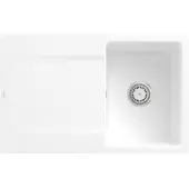 Villeroy & Boch Keramikspüle 33341FRW, Siluet 45 flat Flächenbündige Spüle - inkl.