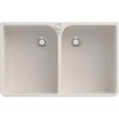Villeroy & Boch VB Spülstein 80 X Spülstein Doppelbecken 638002 795x500mm Crema CeramicPlus