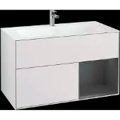 Villeroy & Boch V&B Waschtischunterschrank Finion Reg re md bl. m Lac, White matt lacquer