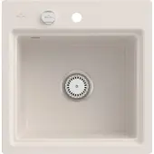 Villeroy & Boch Keramikspüle 33552FKR, Subway Style 50 S Flat Flächenbündige Spüle - inkl.