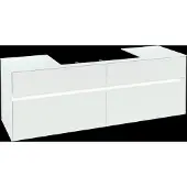Villeroy & Boch V&B Waschtischunterschrank Collaro 160x54,8x50cm, WT mi, LED 12W, wh. ma