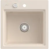 Villeroy & Boch Keramikspüle 335A2FFU, Subway Style 50 S Flat Flächenbündige Spüle - inkl.