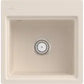 Villeroy & Boch Keramikspüle 33551FFU, Subway Style 50 S Flat Flächenbündige Spüle - inkl.