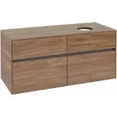 Villeroy & Boch V&B Waschtischunterschrank Collaro 120x54,8x50cm, WT rechts, kansas oak
