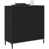 vidaXL Sideboard Schwarz 79,5 x 33 x 82 cm Holzwerkstoff