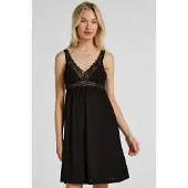 Hunkemoller Jersey-Negligé mit Spitze Schwarz