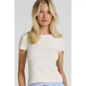 Hunkemoller Kurzärmeliges Pyjama-Oberteil Weiß