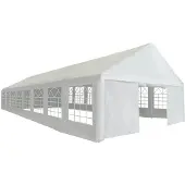 vidaXL Partyzelt PE 6x16 m Weiß