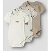 Name it Kurzarmbody "NBNBODY 3P SS PUMICE BEAR NOOS" Packung, 3 tlg.