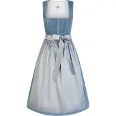 Spieth & Wensky Dirndl "Havard" leicht gerippter Oberteil, Reißverschluss Vorne