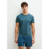 Marc o'polo Marc OPolo Shorty 2 tlg. mit kurzem Arm, Rundhalsausschnitt und gemusterter Hose