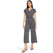 Betty Barclay Jumpsuit "Jumpsuit mit Eingrifftaschen", Damen, Gr. 40, EURO, blau (dunkelblau, braun), Obermaterial: 94% Polyester PES. 6% Elasthan EL., Overalls Jumpsuit