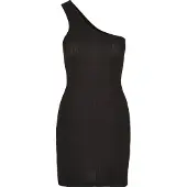 Urban Classics A-Linien-Kleid "Damen Ladies Rib One Shoulder Dress" 1 Stk. tlg.